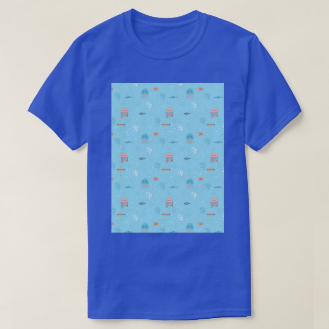 Jelly fish mönster t shirt (Design framsida)