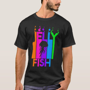 Jelly Fish Rainbow Bubble with Silhouette T Shirt