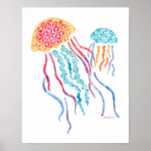 Jelly Fish Skriv ut Poster