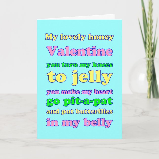 Jelly Knees Valentine! Helgkort (Framsida)