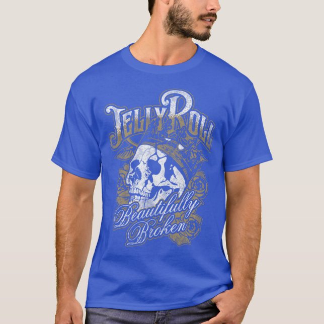 Jelly Roll Beautifully Broken Forour 20241 retro T Shirt (Framsida)