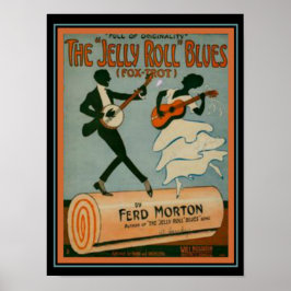 "Jelly Roll Blues" Fox Trot Lakan Music Cover Poster