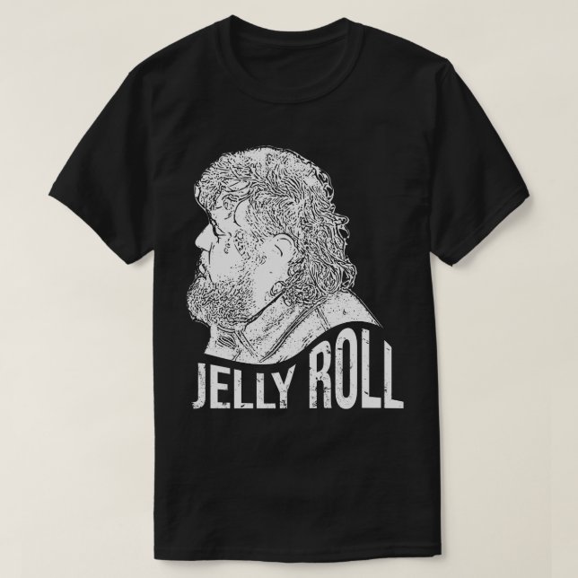 Jelly Roll White retro T Shirt (Design framsida)