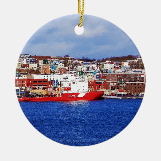 Jellyaböna Houses in St. John's Julgransprydnad Keramik (Framsidan)