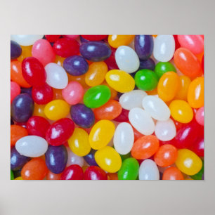 Jellybeansbakgrund - påskgelébönor poster
