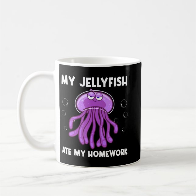 Jellyfish Älskare Kaffemugg (Vänster)
