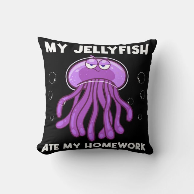 Jellyfish Älskare Kudde (Framsida)