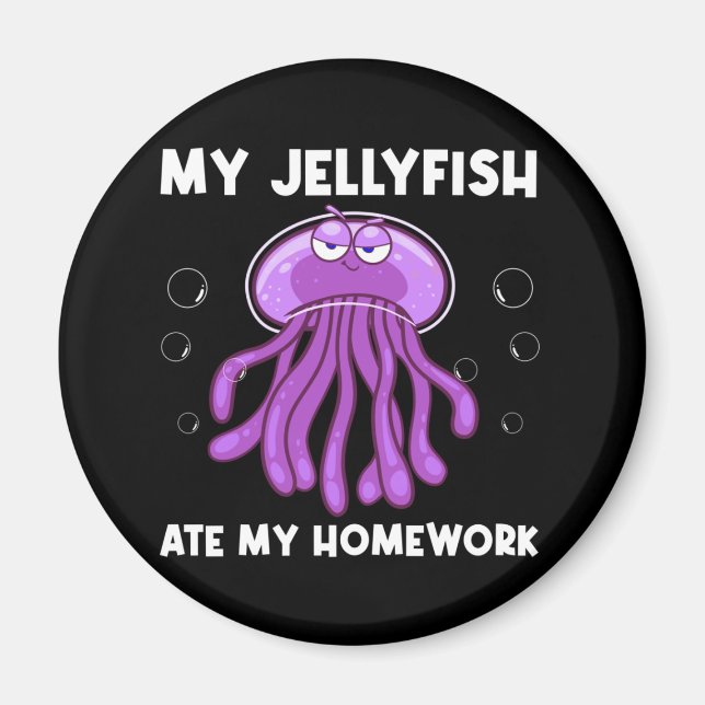 Jellyfish Älskare Magnet (Framsidan)