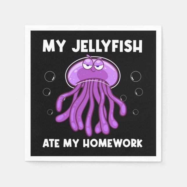 Jellyfish Älskare Pappersservett (Framsidan)