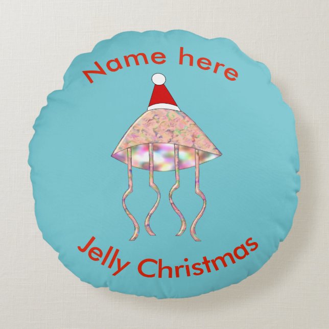 Jellyfish Anpassningsbar Pillow Party Rund Kudde (Framsidan)