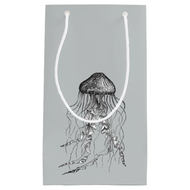 Jellyfish Black and White Pencil Teckning Sketch (Framsidan)