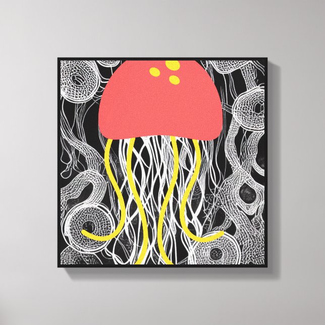 Jellyfish Canvastryck (Framsida)