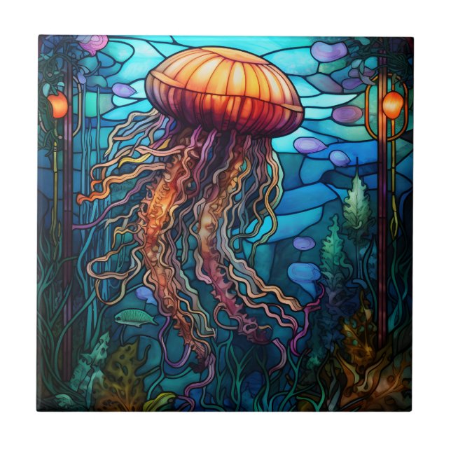 Jellyfish Ceramic Tile Kakelplatta (Framsidan)