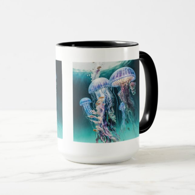 Jellyfish Combo Mugg, 15 oz Mugg (Framsida höger)