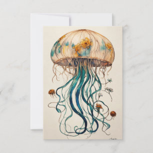 "Jellyfish Cove Notebook: Försäljningsevenemang" Tack Kort