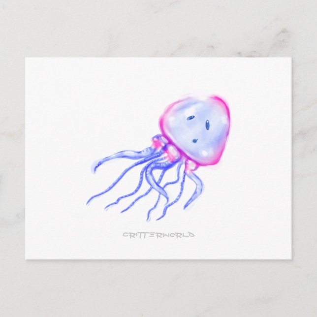 Jellyfish Critter Vykort (Framsida)