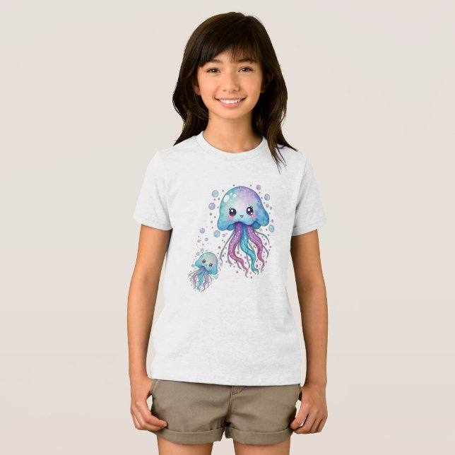Jellyfish Cute Kawaii T Shirt (Framsida Full)