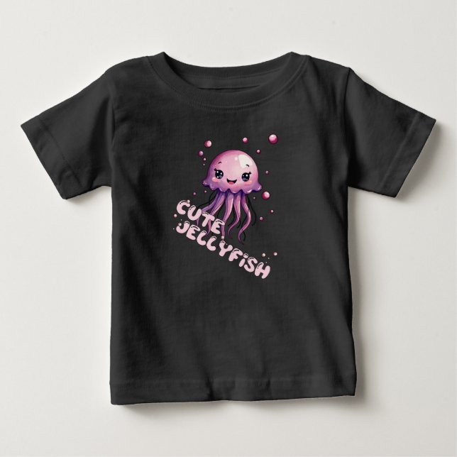 Jellyfish Cute Kawaii T Shirt (Framsida)