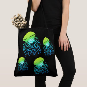 Jellyfish - Designer Jellies Neon Grönt Jelly Fish Tygkasse