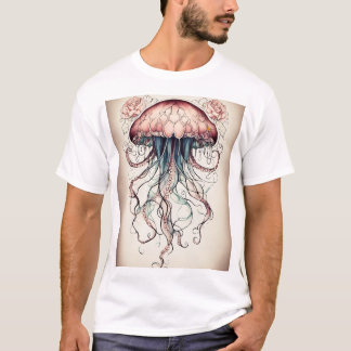 Jellyfish Dreams: Ocean's Gentle Glider" T Shirt