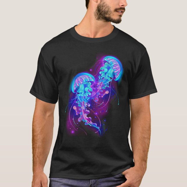 Jellyfish Dubbla Glow T Shirt (Framsida)