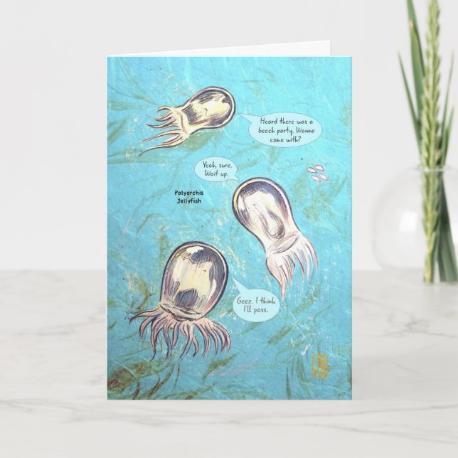 Jellyfish Encouragement Kort (Framsida)