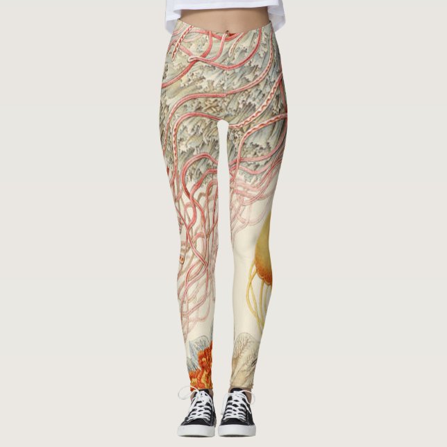 Jellyfish - Ernst Haeckel Leggings (Framsida)