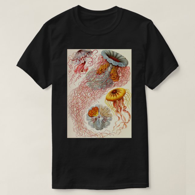 Jellyfish Ernst Haeckel T Shirt (Design framsida)