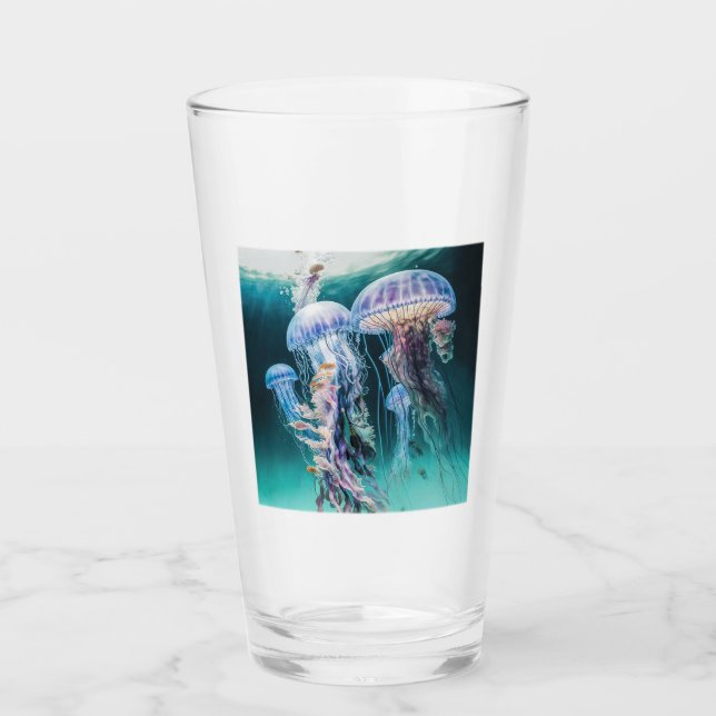 Jellyfish Glass Tumbler Glaskopp (Framsida)