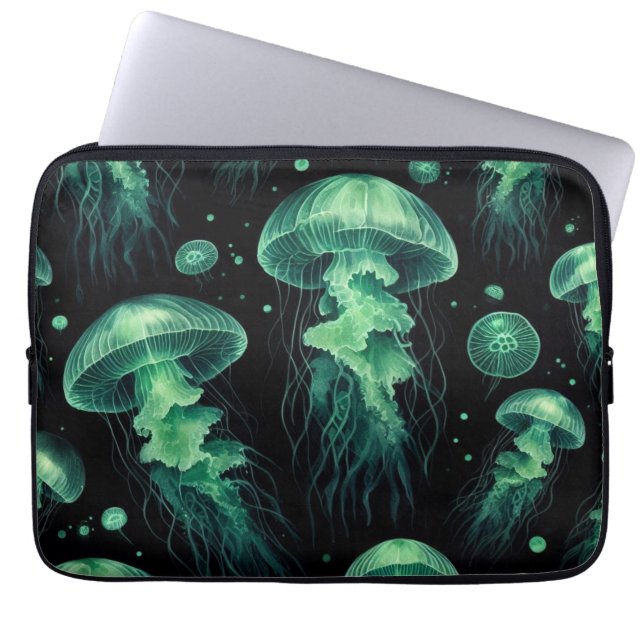 Jellyfish Glow Laptop Fodral (Framsidan)