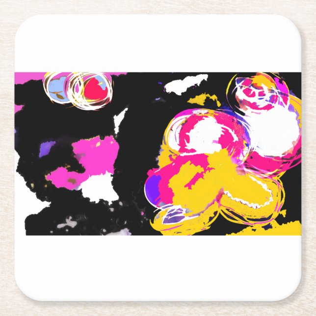 Jellyfish glow underlägg papper kvadrat (Framsidan)