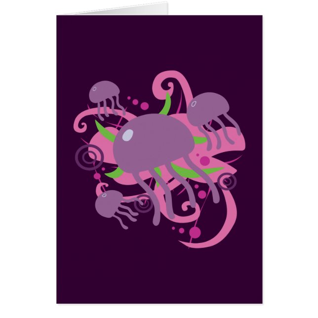 Jellyfish Hälsningskort (Framsidan)