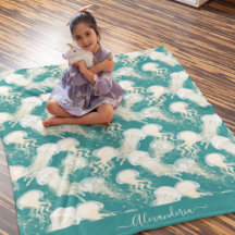 Jellyfish in Blue Ocean Summer Season Monogram