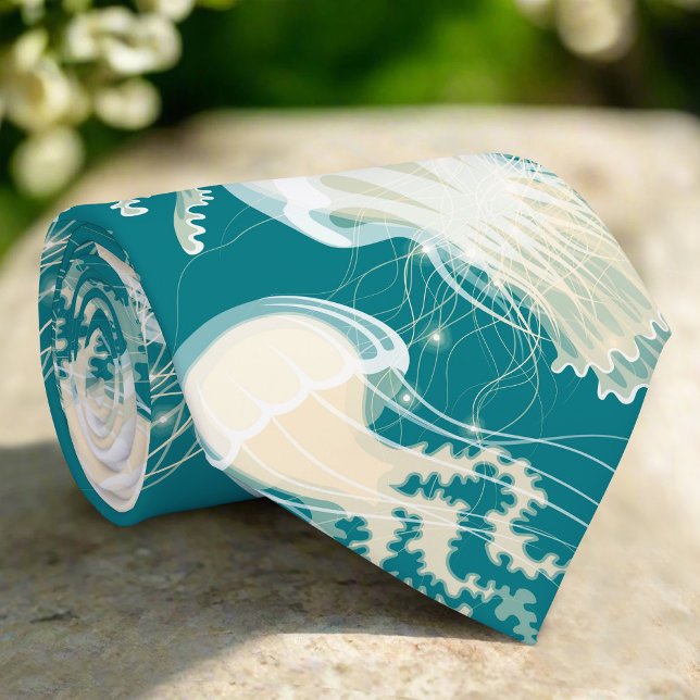 Jellyfish in Blue Ocean Summer Season Monogram Slips (Skapare uppladdad)
