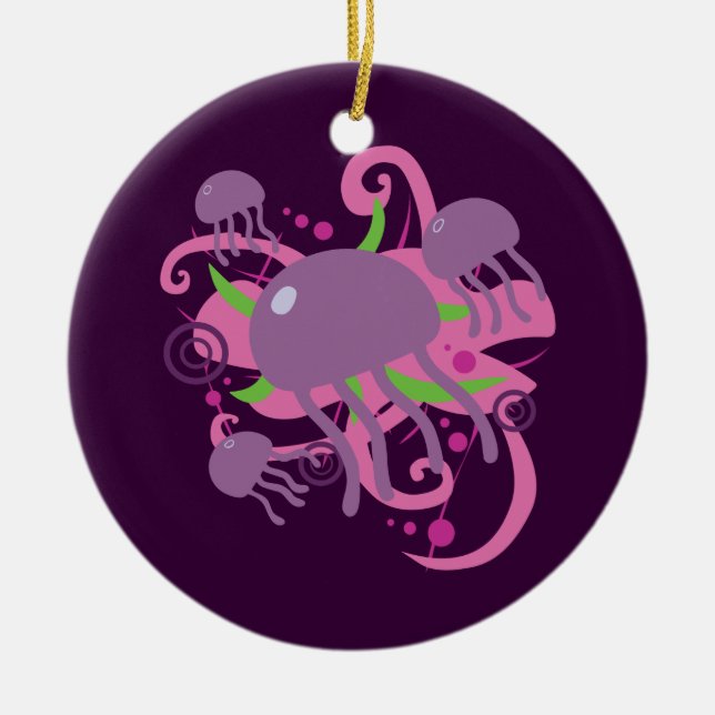 Jellyfish Julgransprydnad Keramik (Framsidan)