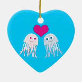 Jellyfish Kärlek Julgransprydnad Keramik