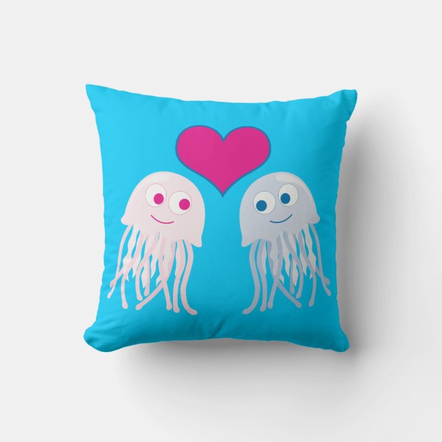 Jellyfish Kärlek Kudde (Framsida)