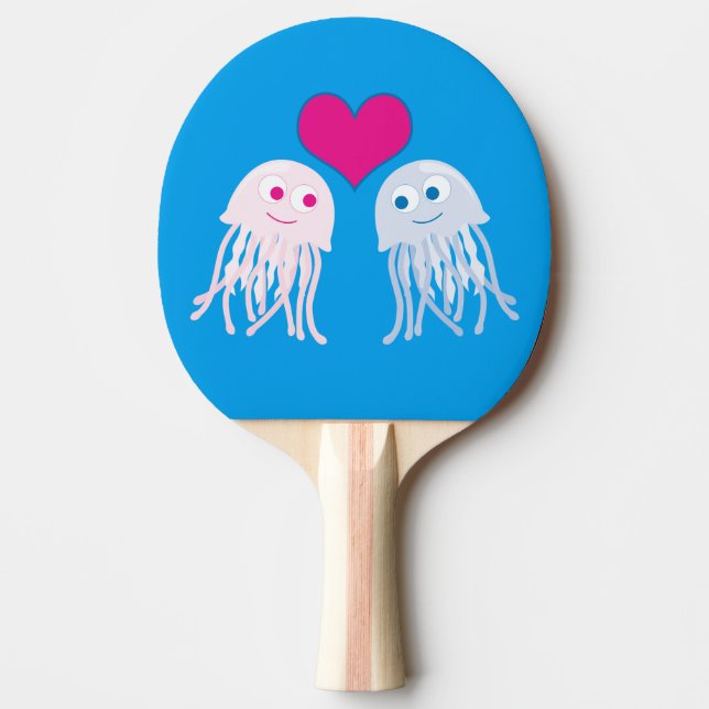 Jellyfish Kärlek Pingisracket (Framsidan)