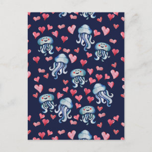 Jellyfish Kärlek Vykort