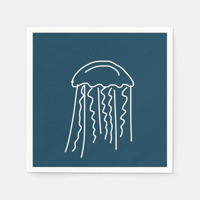 Jellyfish Marine life modern Pappersservett (Framsidan)