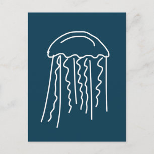 Jellyfish Marine life modern Vykort