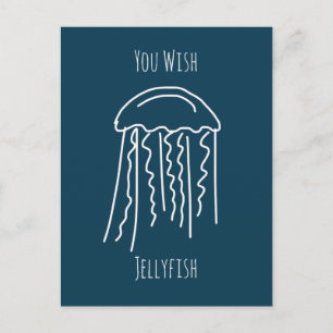Jellyfish Marine life modern Vykort