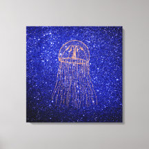 Jellyfish Marine Sea Ocean Life Rosa ros Guld