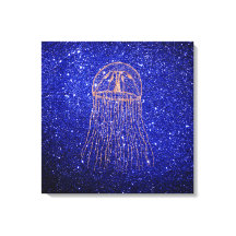 Jellyfish Marine Sea Ocean Life Rosa ros Guld