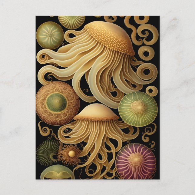 Jellyfish | Modern Haeckel Vykort (Framsida)
