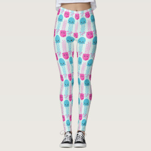 Jellyfish Mönster, Cute Jellyfish, Sea Animals Leggings