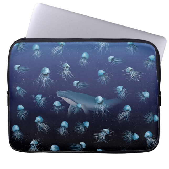 JELLYFISH Mönster Laptop Fodral (Framsidan)