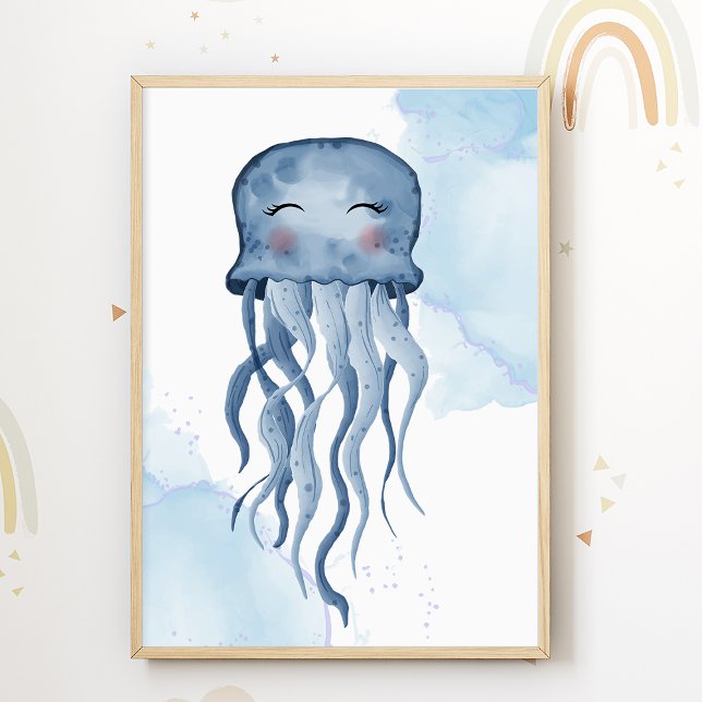 Jellyfish Nursery Poster Sea Animal Kids (Skapare uppladdad)