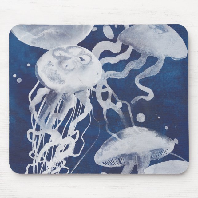 Jellyfish on Navy Background Musmatta (Framsidan)