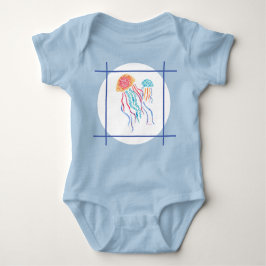 Jellyfish One Biet Baby Bodykostydräkt T Shirt